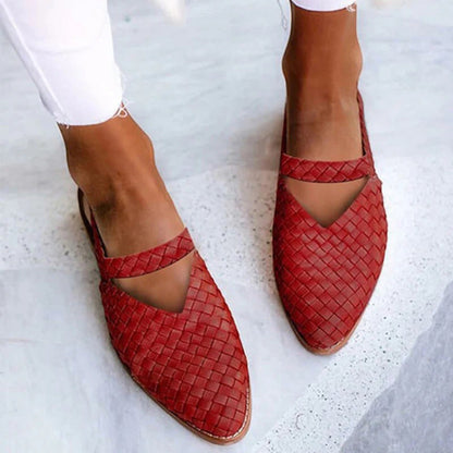 Violet | Women’s comfortable woven sandals with pointed toe