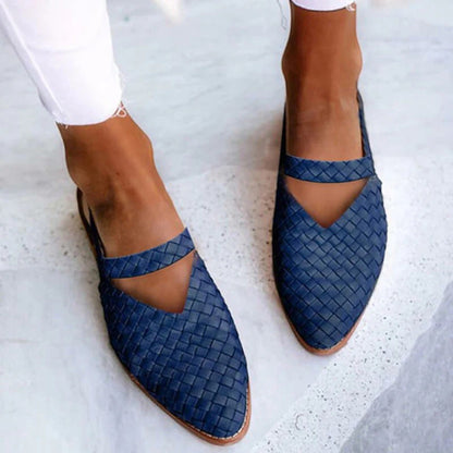 Violet | Women’s comfortable woven sandals with pointed toe
