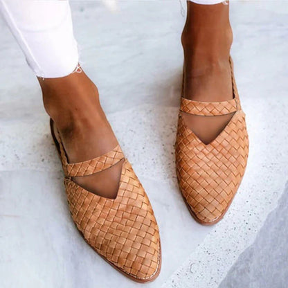 Violet | Women’s comfortable woven sandals with pointed toe