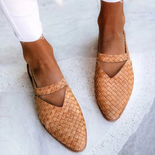 Violet | Women’s comfortable woven sandals with pointed toe
