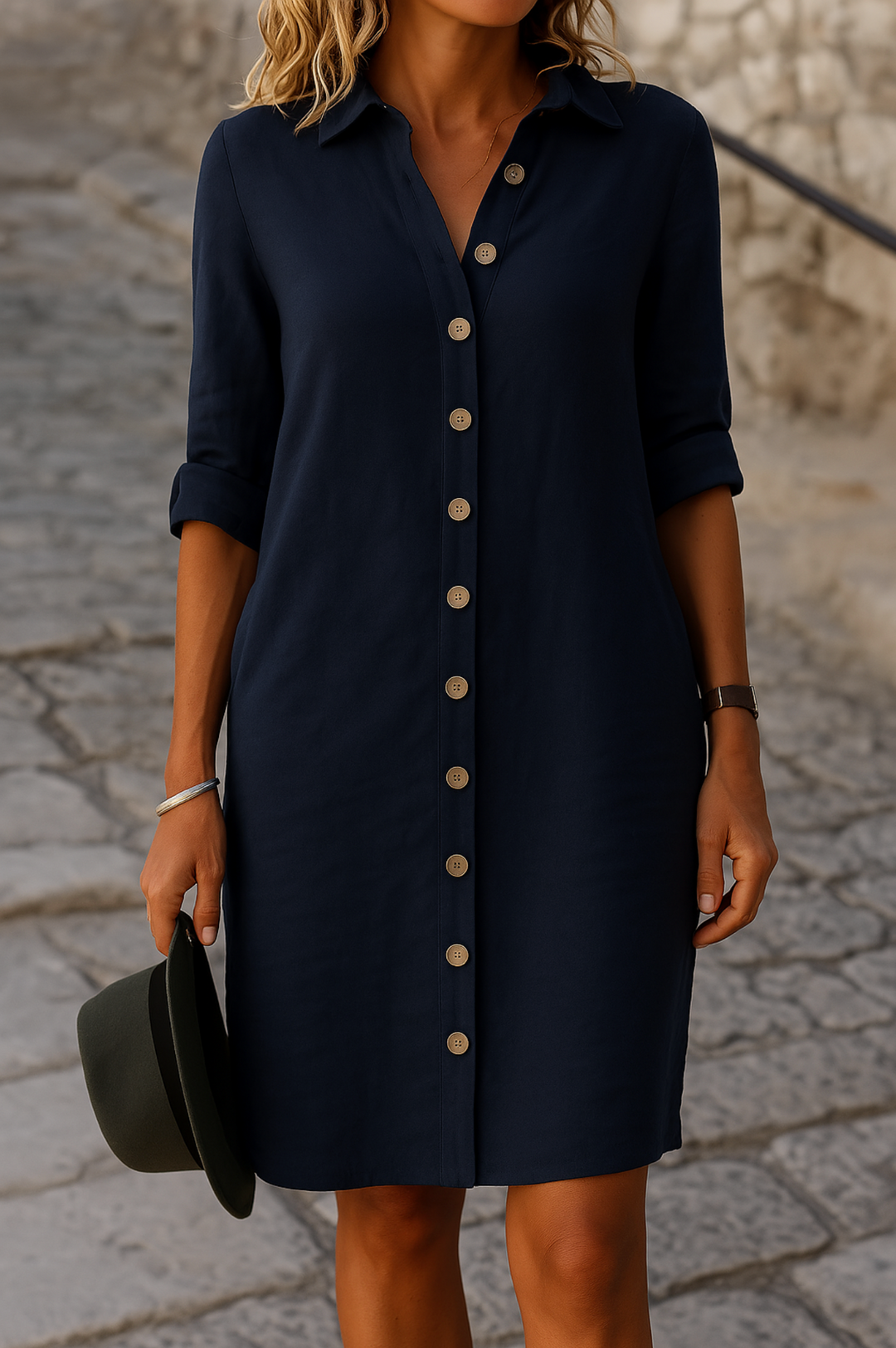 Collins | Women’s Elegant Button-Up Dress