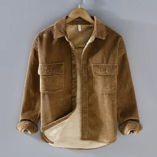 John | Corduroy Winter Jacket with Fleece Lining