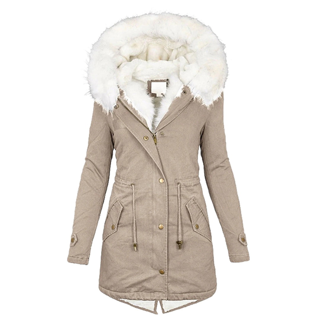Heather | Elegant Winter Jacket with Hood and Button Details