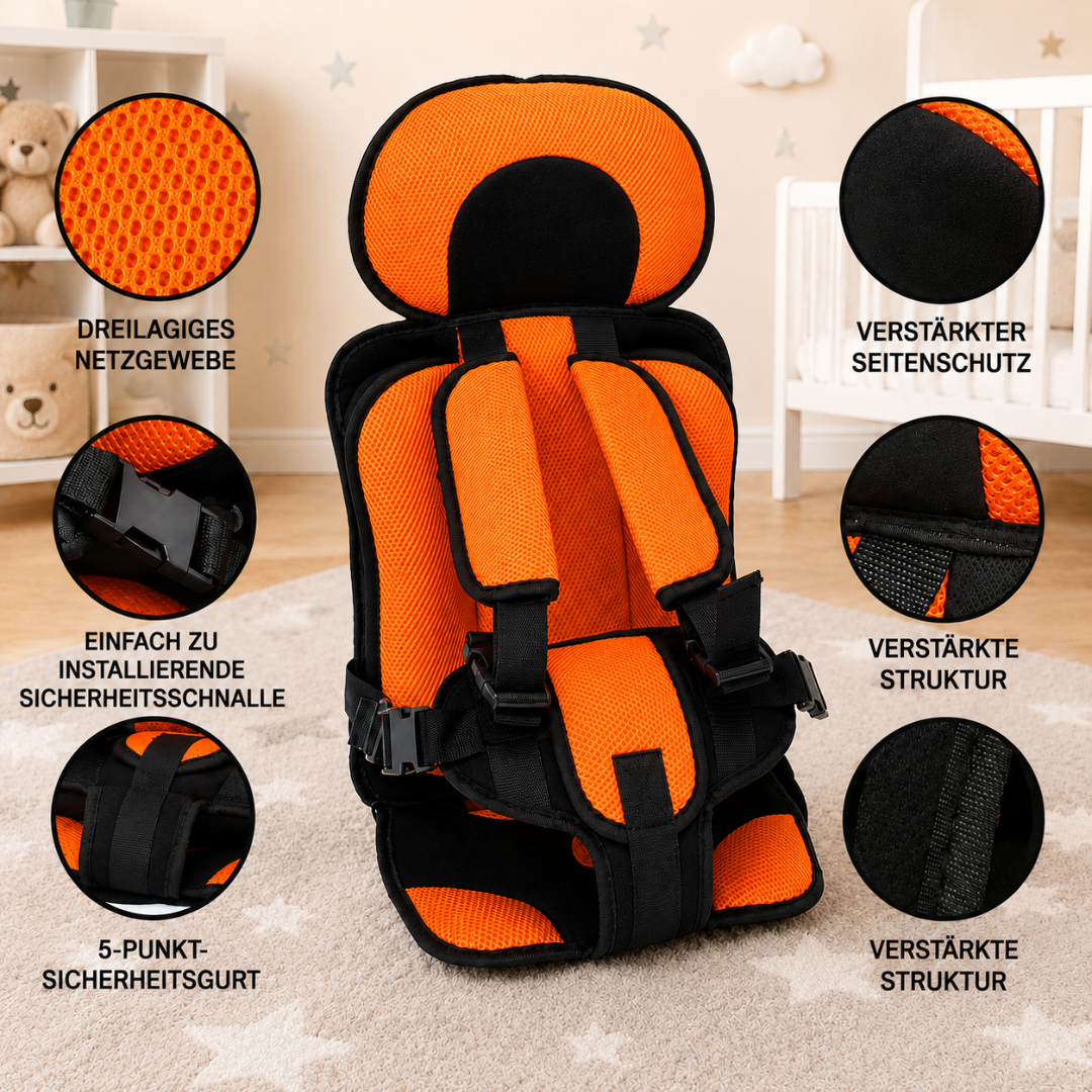 Jeffrey | Portable Travel Car Seat with Safety Harness