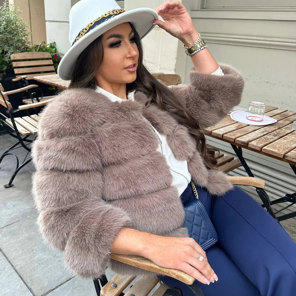 Deborah | Women's Short Faux Fur Jacket
