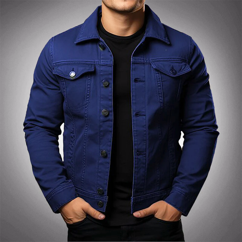 Timothy | Men's Denim Jacket with Flap Pockets