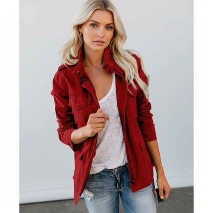Camila | Women's Casual Coat with Utility Style