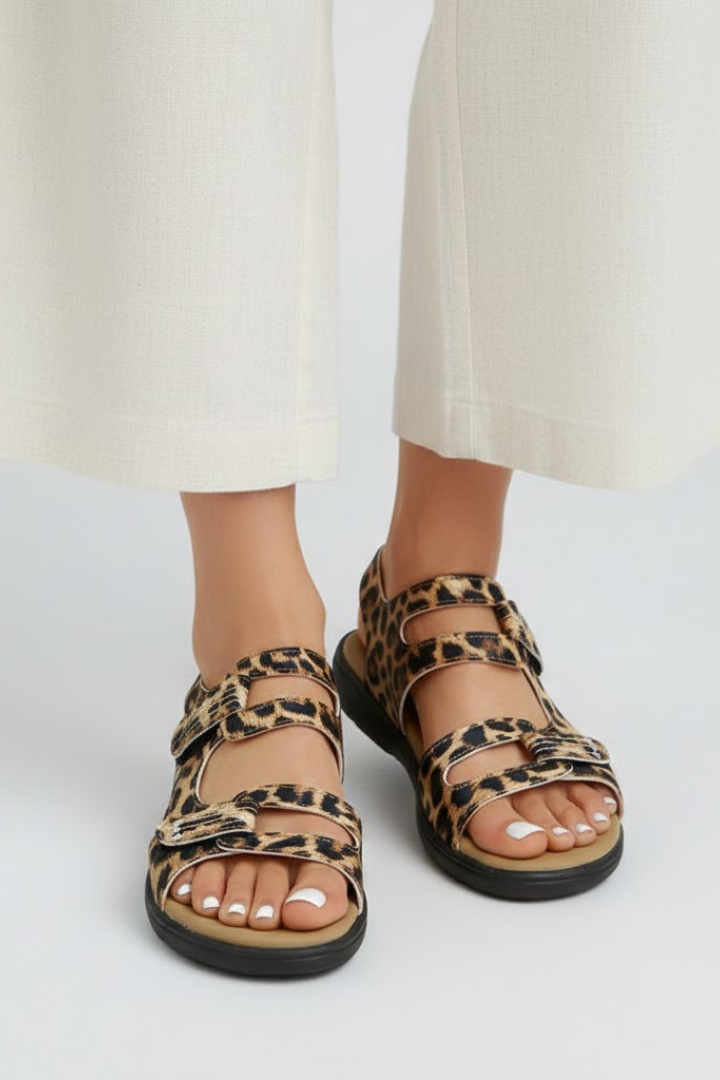 Orelia | Women heeled sandals with multi strap and open toe
