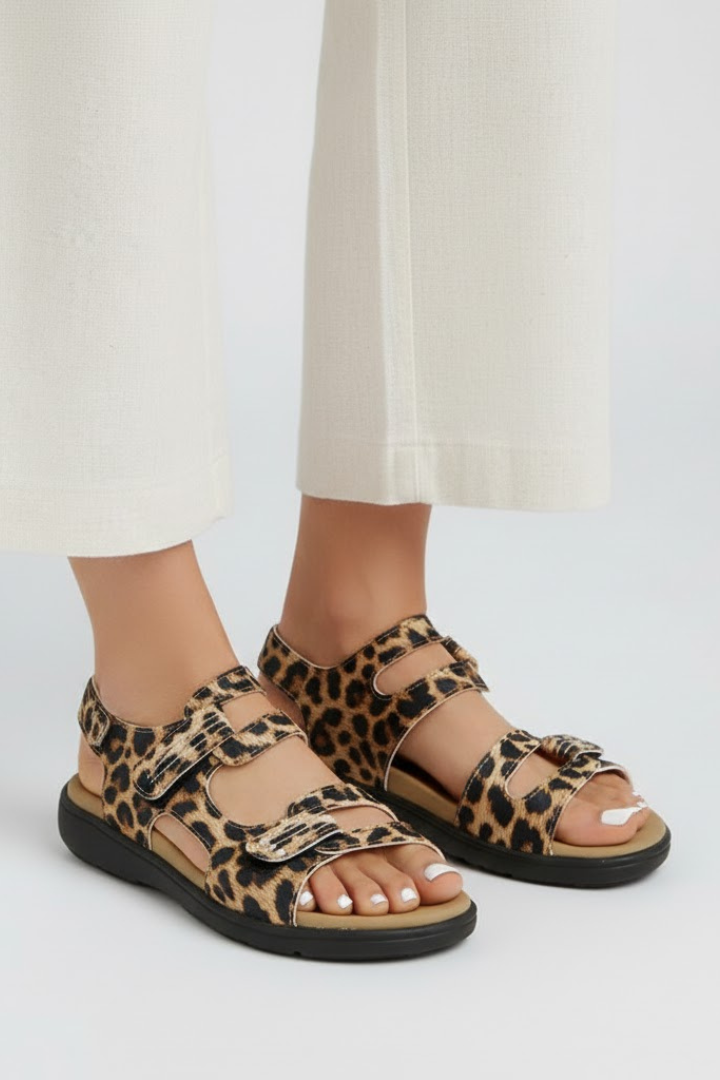 Orelia | Women heeled sandals with multi strap and open toe