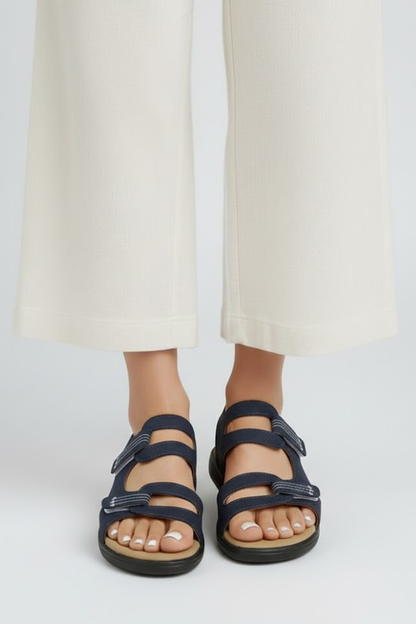 Orelia | Women heeled sandals with multi strap and open toe