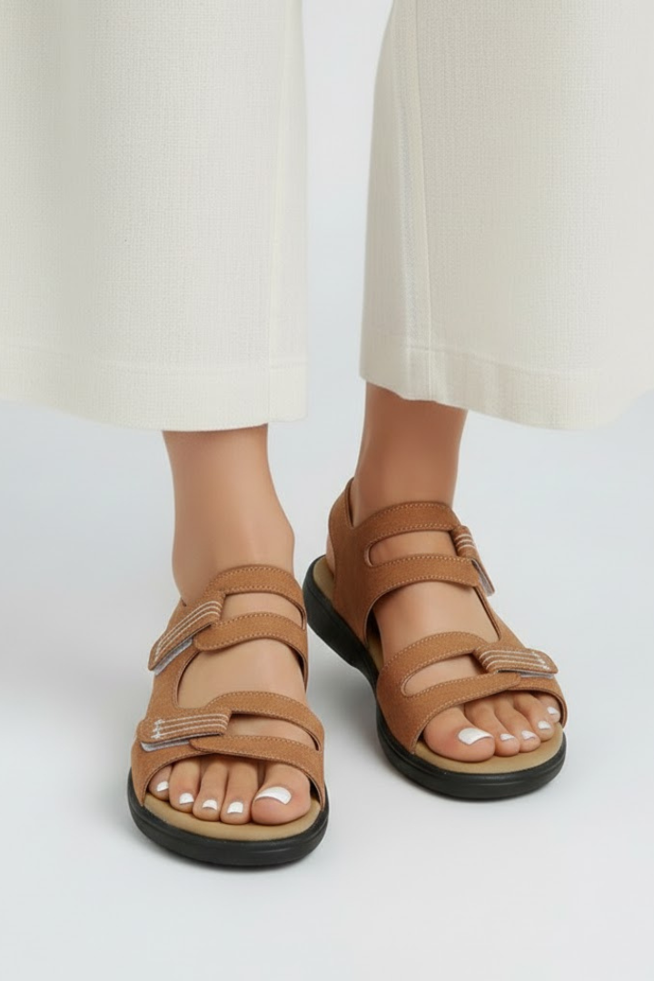 Orelia | Women heeled sandals with multi strap and open toe