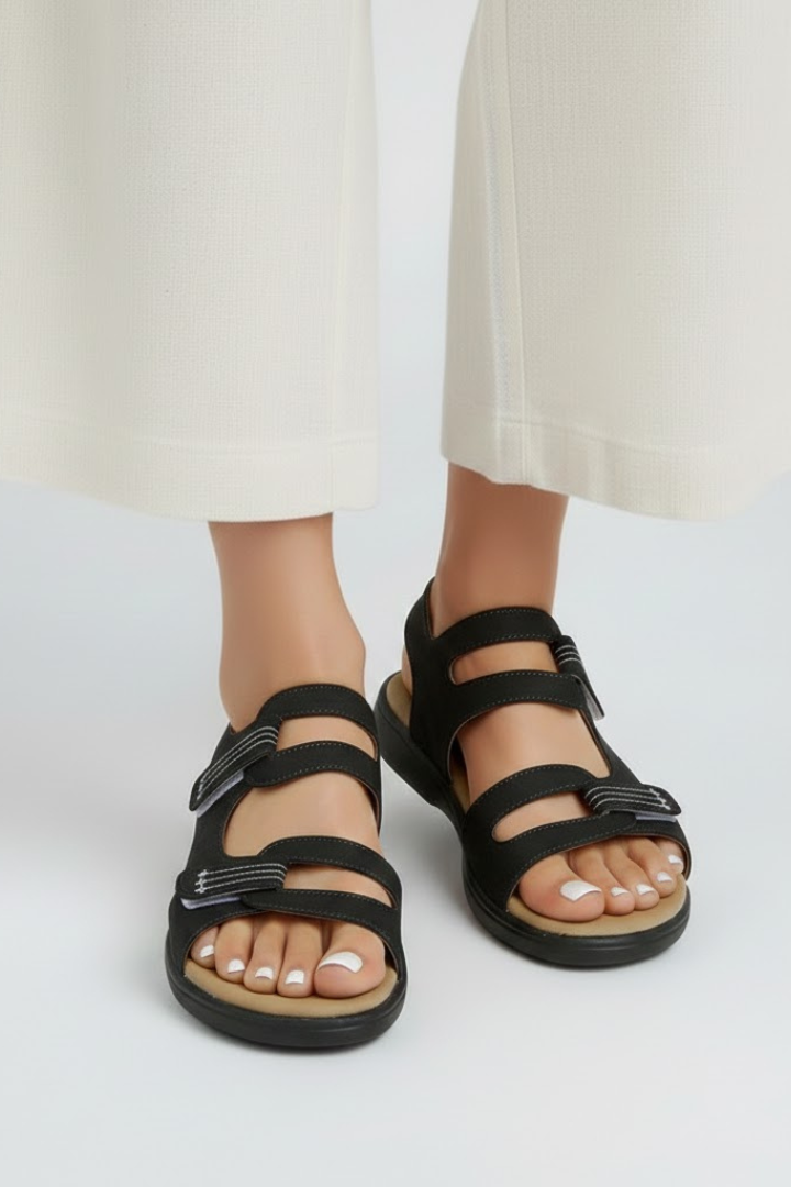 Orelia | Women heeled sandals with multi strap and open toe