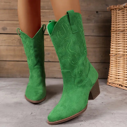 Ella | Women's Elegant Cowboy Ankle Boots with Soft Finish