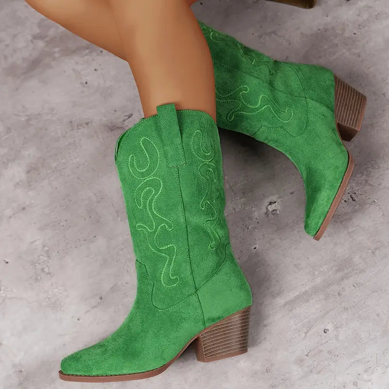Ella | Women's Elegant Cowboy Ankle Boots with Soft Finish