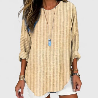 Eliana | Comfortable Blouse with Striped Relaxed Fit Design