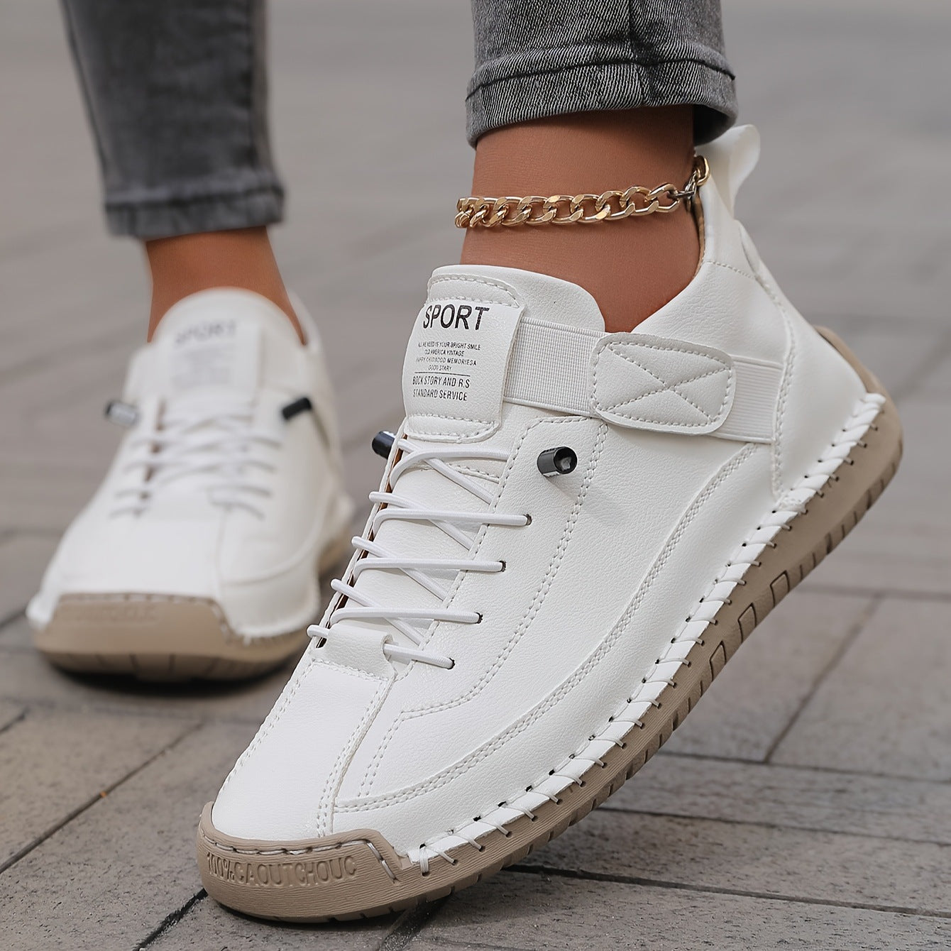 Olina | Women sneakers with lace up design and platform sole