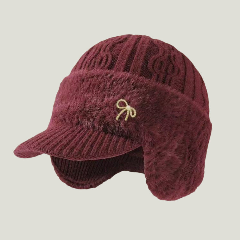 Eric | Warm Winter Knit Trapper Hat with Visor and Ear Flaps