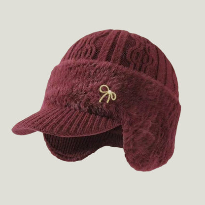 Eric | Warm Winter Knit Trapper Hat with Visor and Ear Flaps