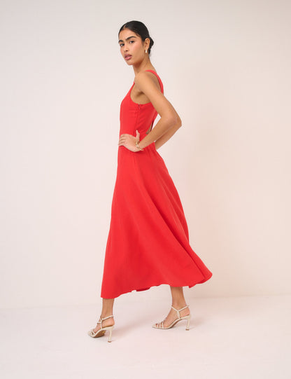 Grace | Women’s elegant slim fit classic midi dress