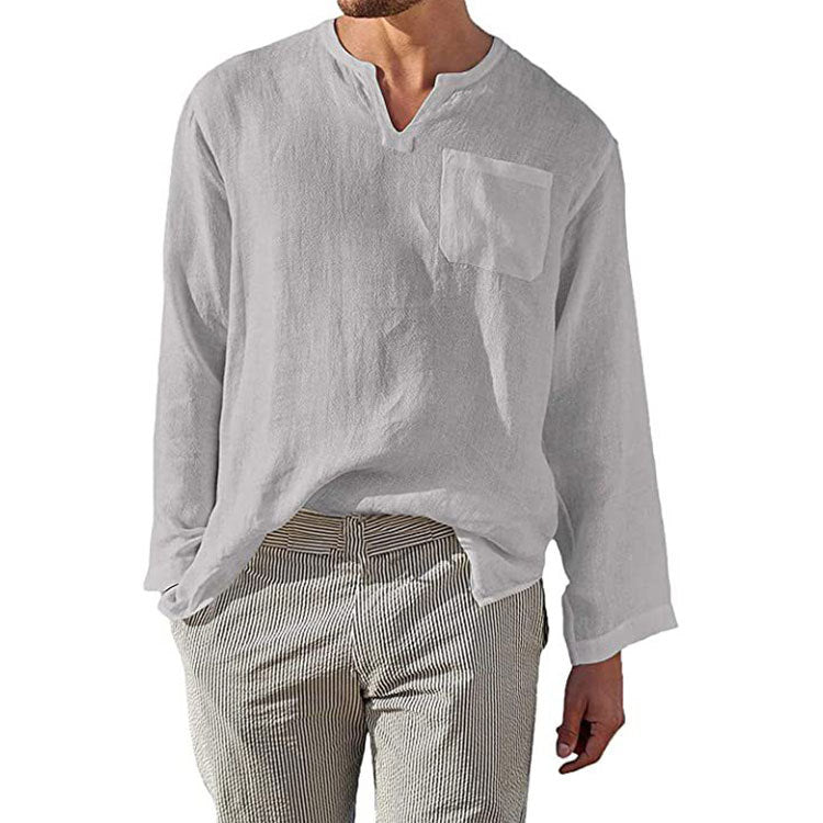 Owen | Men’s Soft Casual Long-Sleeve Pullover Shirt | Soft