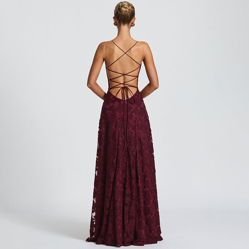 Mia | Women's Elegant Evening Dress with Floral Pattern