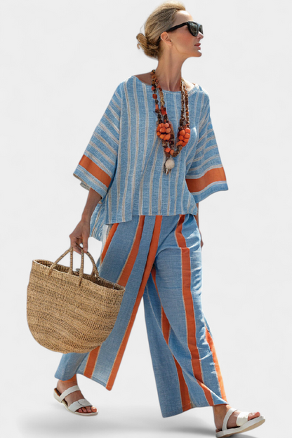 Julianna | Bold Striped Two Piece Set