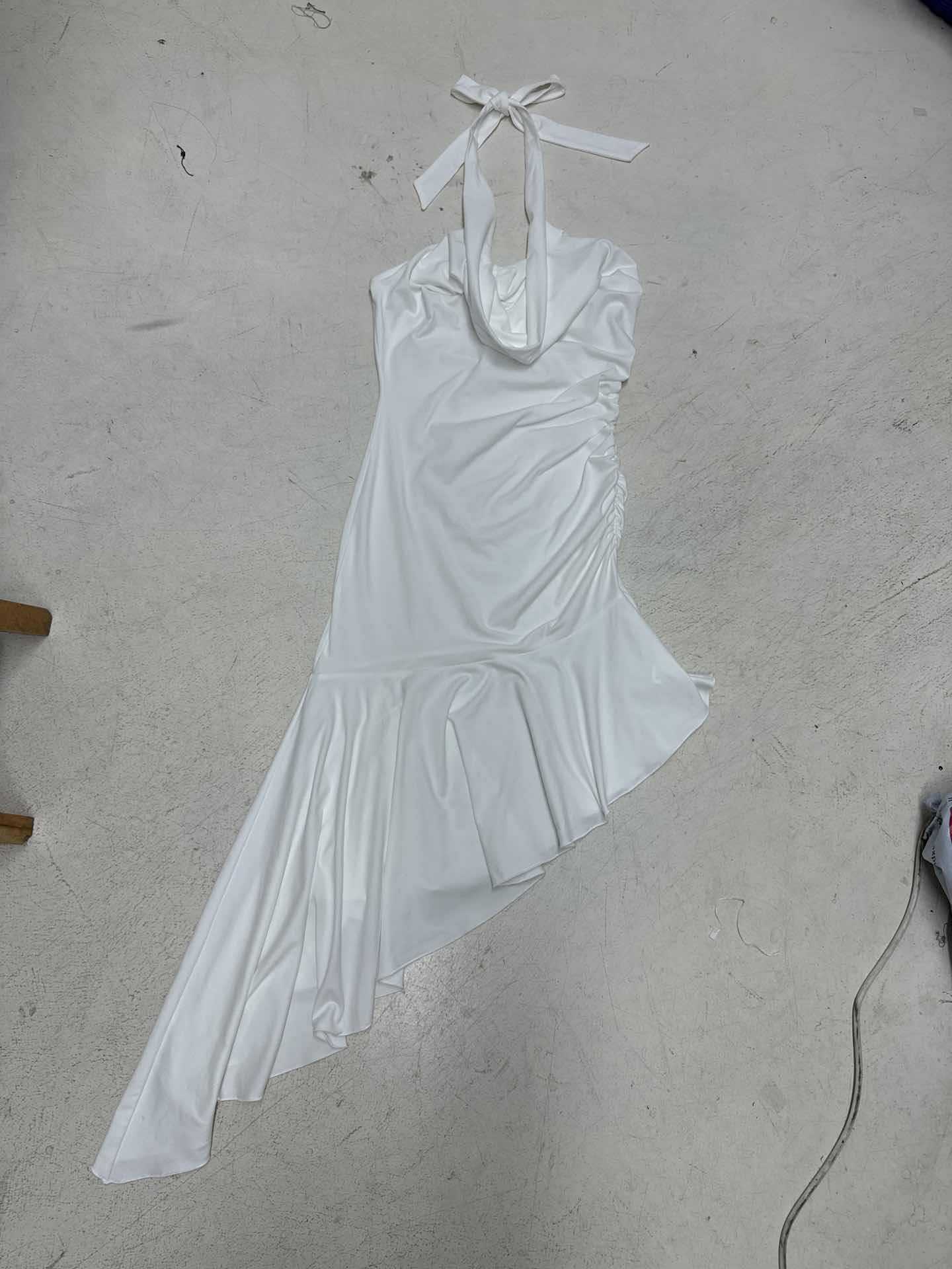 Francesca | Women’s elegant halterneck maxi dress with ruffles
