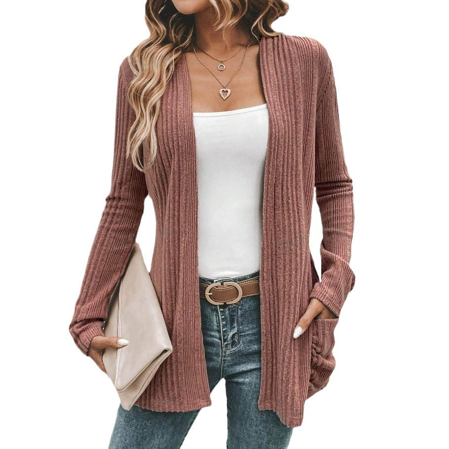 Grace | Women's Cardigan with Open Design and Pockets