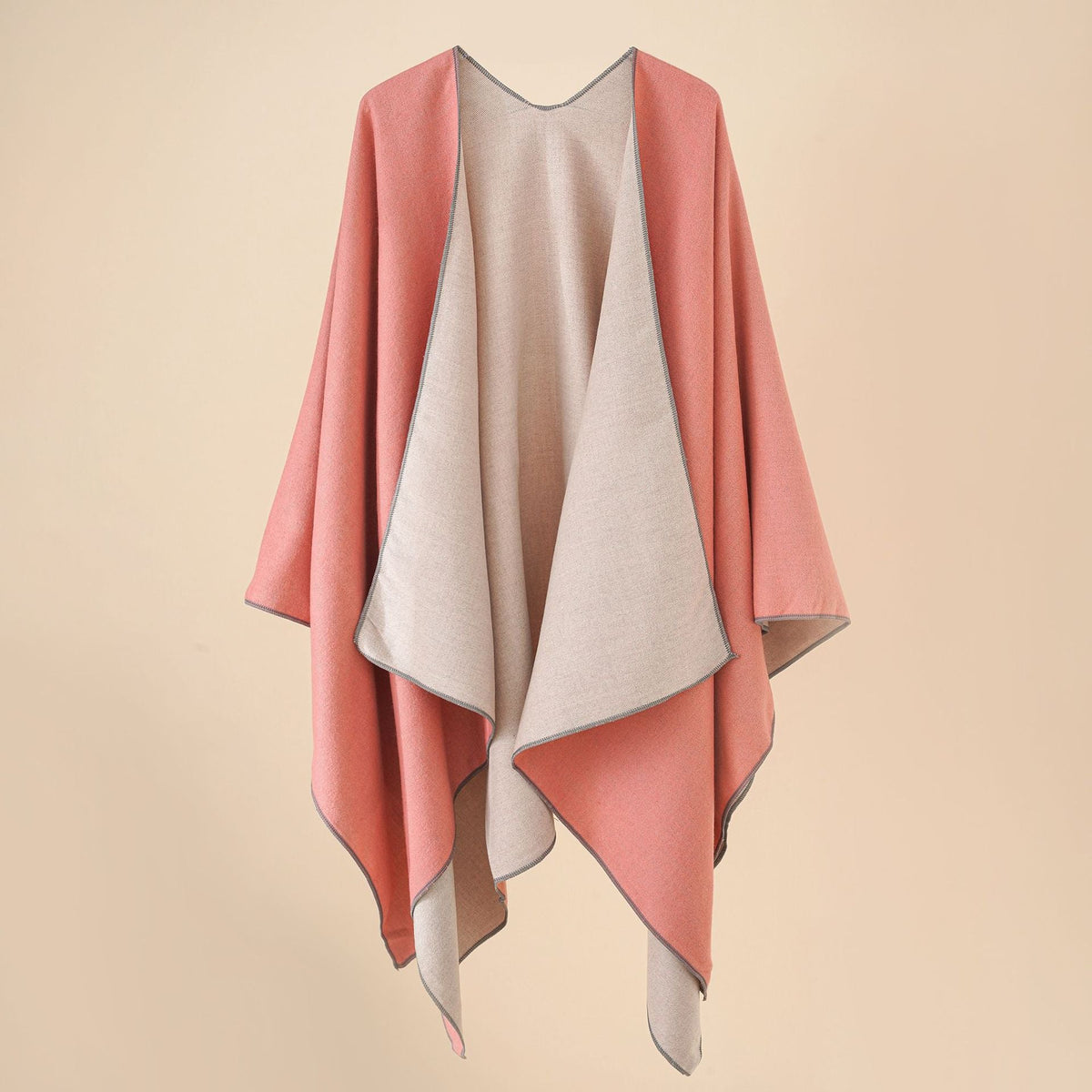Amelia | Women's Elegant Wool Blend Poncho with Soft Fit