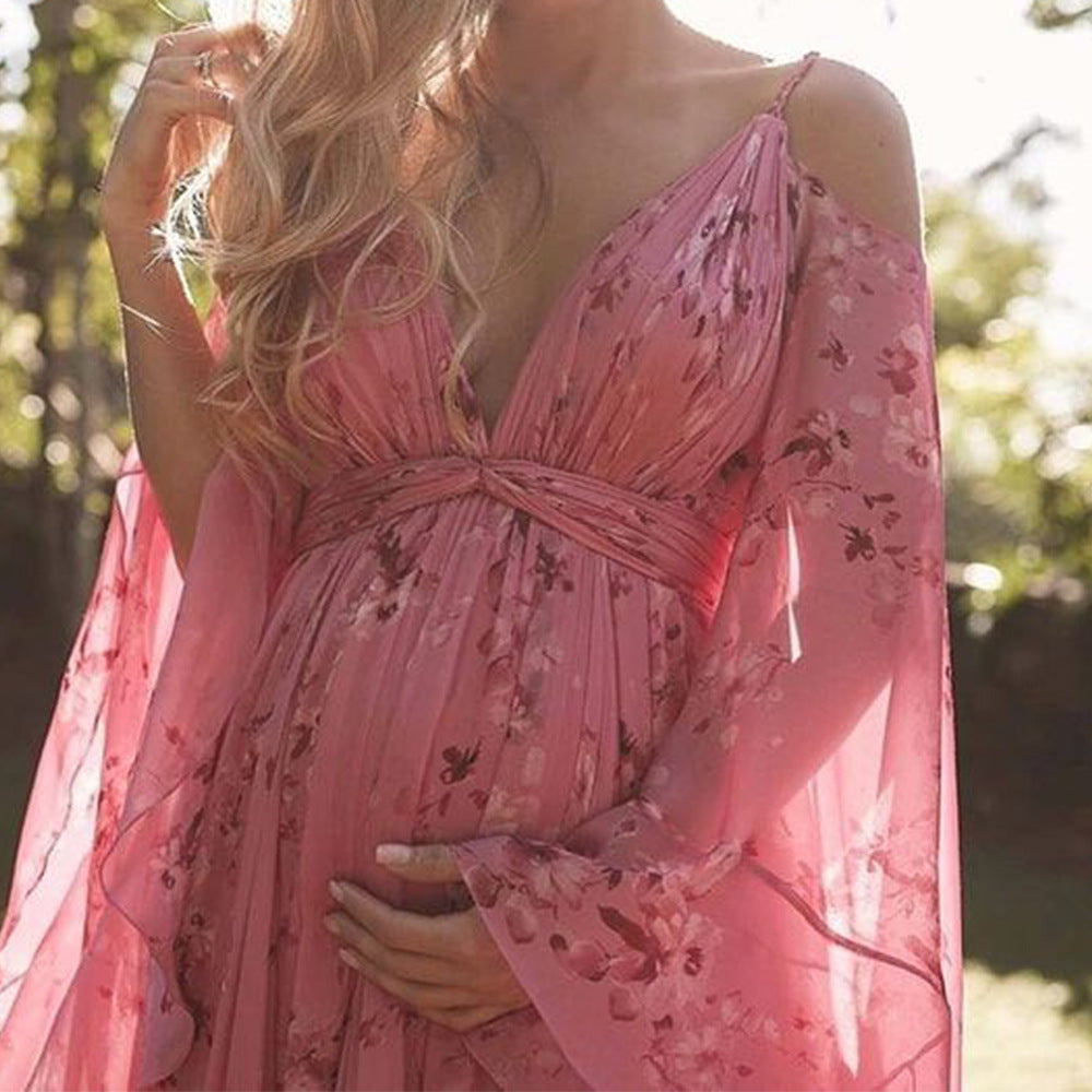 Galina | Women’s Floral Print Maxi Dress | Elegant