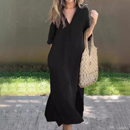 Delphia | Women’s Airy Fabric Maxi Dress | Elegant