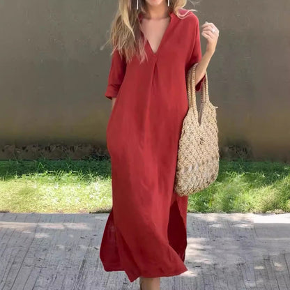 Delphia | Women’s Airy Fabric Maxi Dress | Elegant