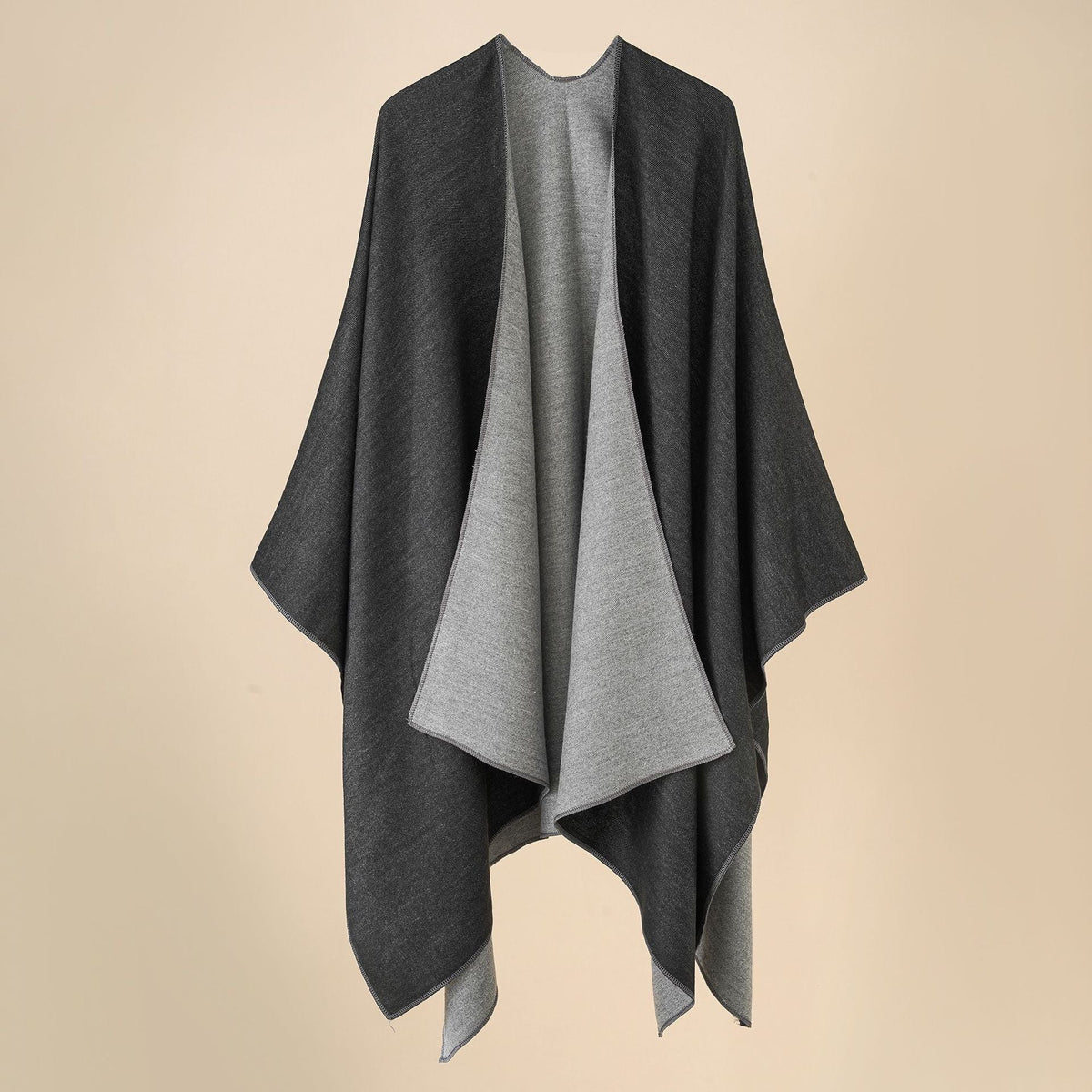 Amelia | Women's Elegant Wool Blend Poncho with Soft Fit