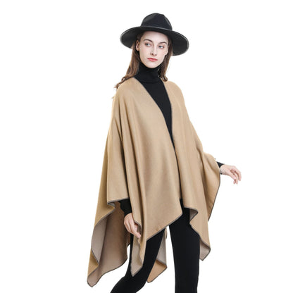 Amelia | Women's Elegant Wool Blend Poncho with Soft Fit