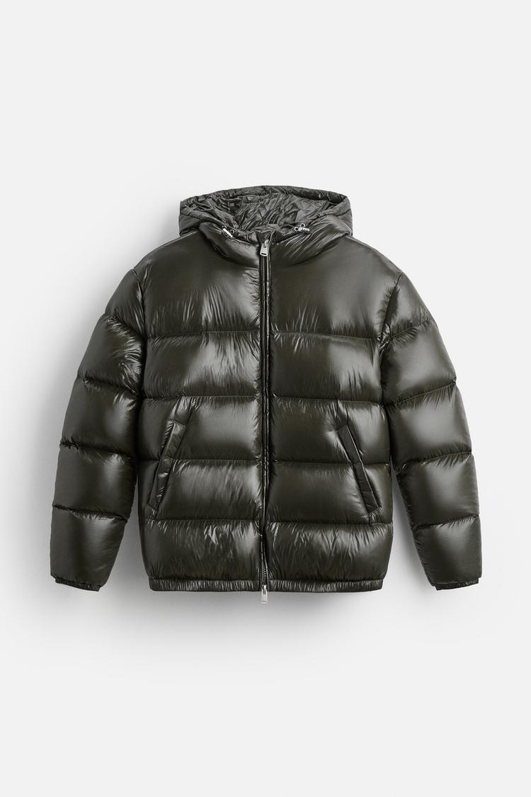 Daniel | Men's Glossy Quilted Jacket with Adjustable Hood