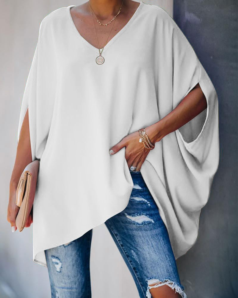 Aria | Women's Oversized V-Neck Poncho with Casual Fit