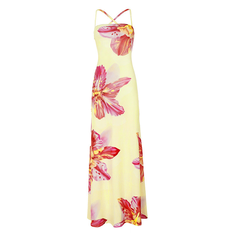 Isadora | Women’s floral maxi dress with adjustable straps