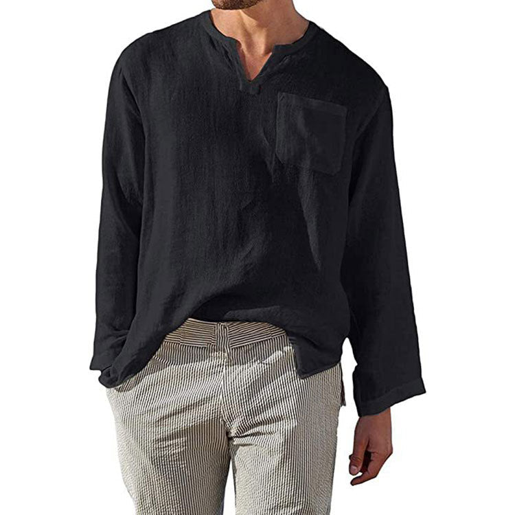 Owen | Men’s Soft Casual Long-Sleeve Pullover Shirt | Soft
