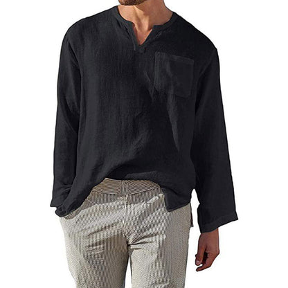 Owen | Men’s Soft Casual Long-Sleeve Pullover Shirt | Soft