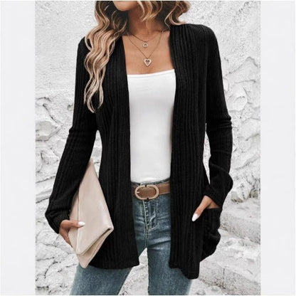 Grace | Women's Cardigan with Open Design and Pockets