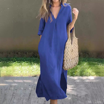 Delphia | Women’s Airy Fabric Maxi Dress | Elegant