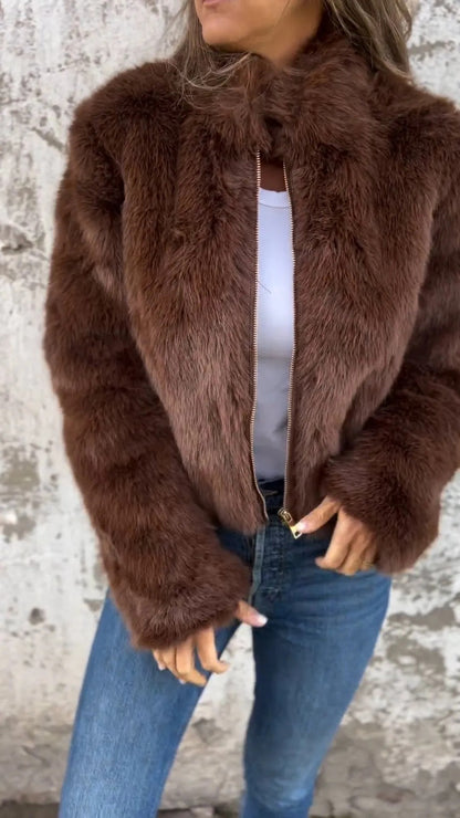 Makayla | Women's Fluffy Winter Coat with Full Zip