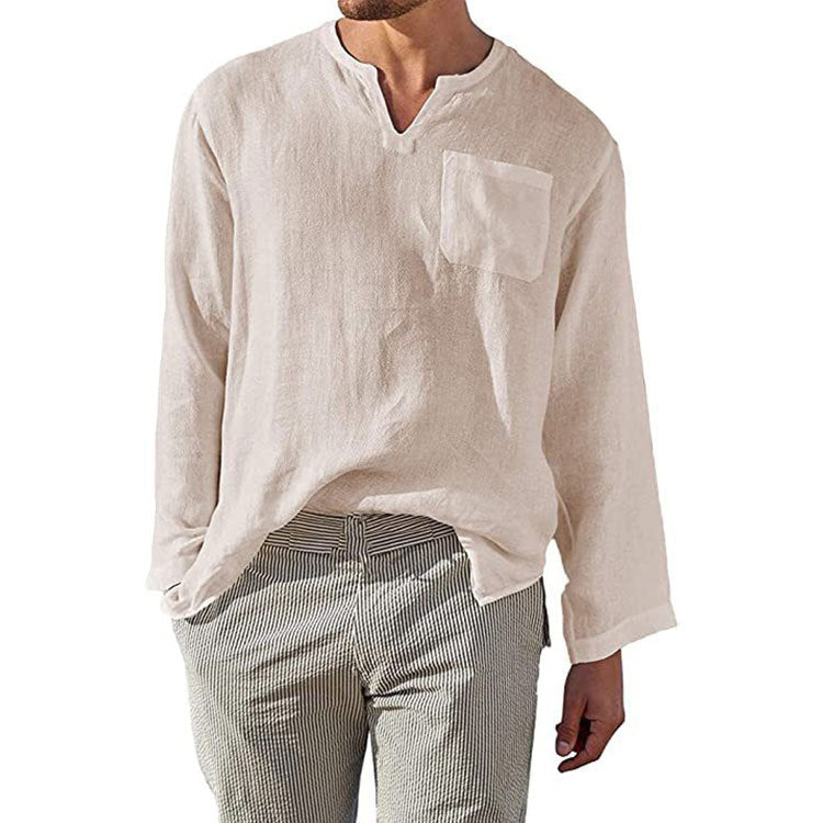 Owen | Men’s Soft Casual Long-Sleeve Pullover Shirt | Soft