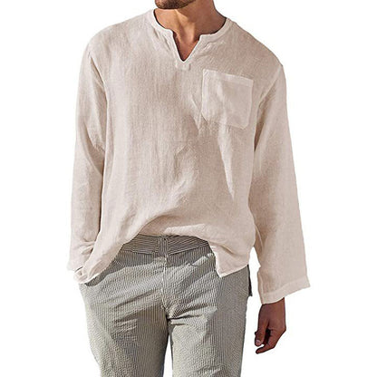 Owen | Men’s Soft Casual Long-Sleeve Pullover Shirt | Soft