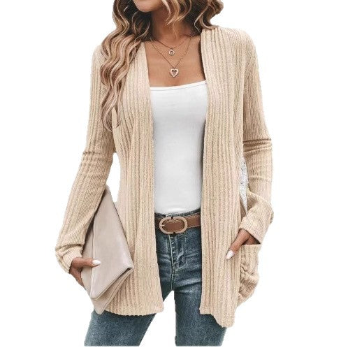 Grace | Women's Cardigan with Open Design and Pockets
