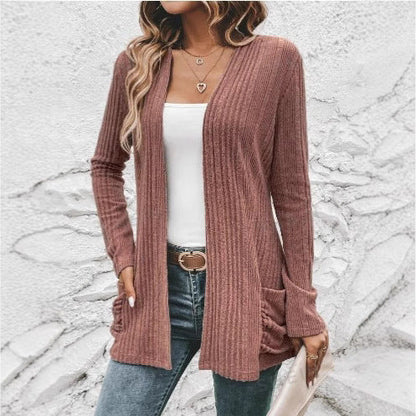 Grace | Women's Cardigan with Open Design and Pockets