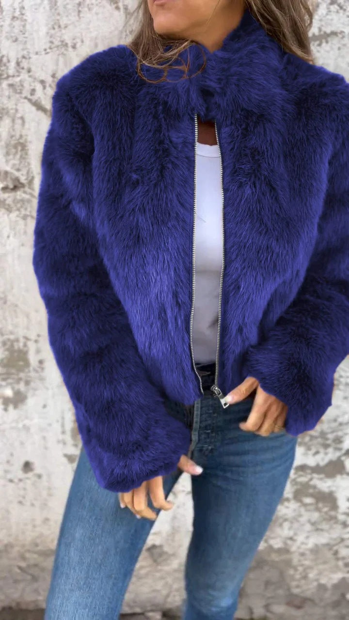 Makayla | Women's Fluffy Winter Coat with Full Zip