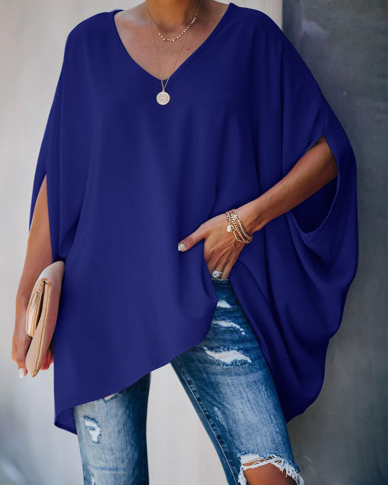 Aria | Women's Oversized V-Neck Poncho with Casual Fit