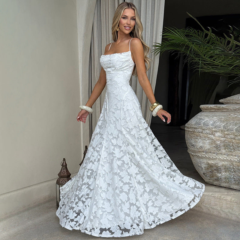 Mia | Women's Elegant Evening Dress with Floral Pattern