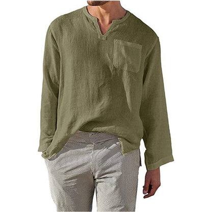 Owen | Men’s Soft Casual Long-Sleeve Pullover Shirt | Soft